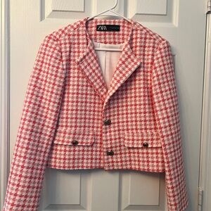 Zara textured Crop Top Blazer